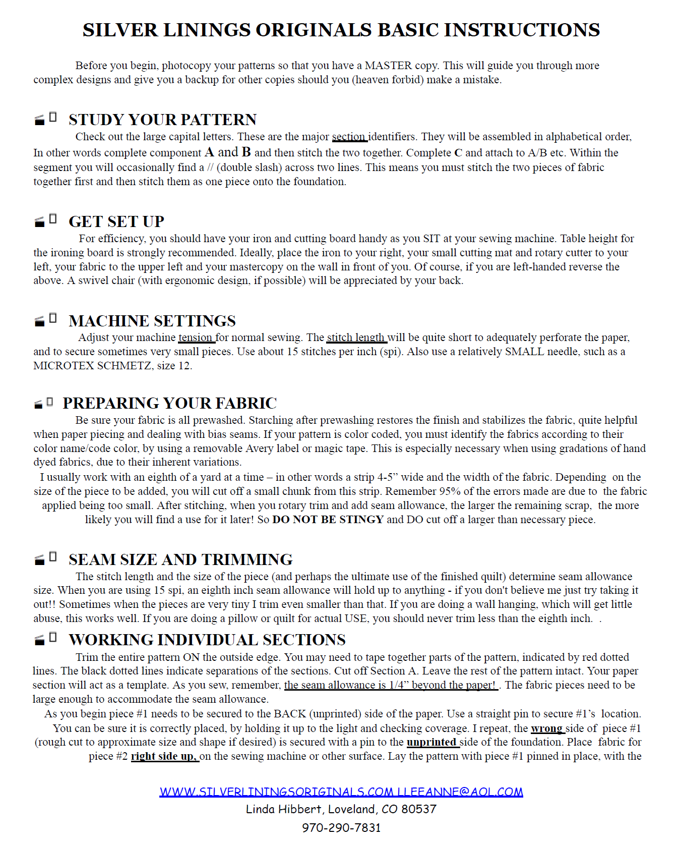 Basic Instructions
